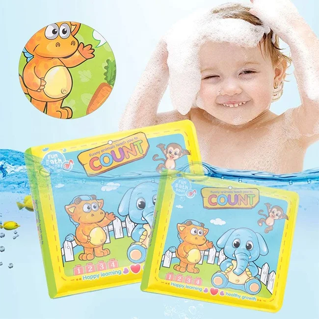 Baby Floating Duck Soft Waterproof toys distributors Educational book eva bath toy