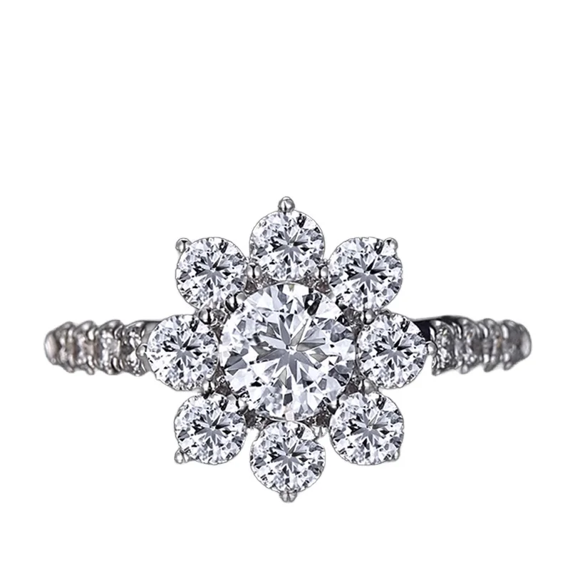4ct Lab Grown Diamond Engagement Ring Lab Grown Diamond and Garnet Ring Lab-grown Diamond Ring Platinum
