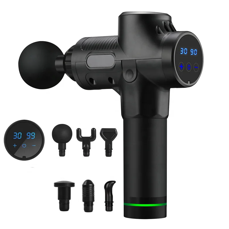 2023 ручной 30 скоростей ЖК сенсорный экран панель пистолет massagepistole вибрационный массаж пистолет