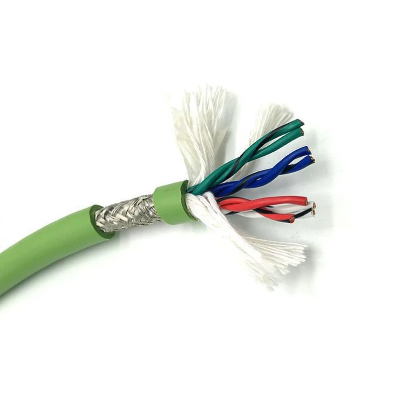 Flexible chain cable  4x2x0.75mm2 tinned copper CE green white black grey jacket shielded cable