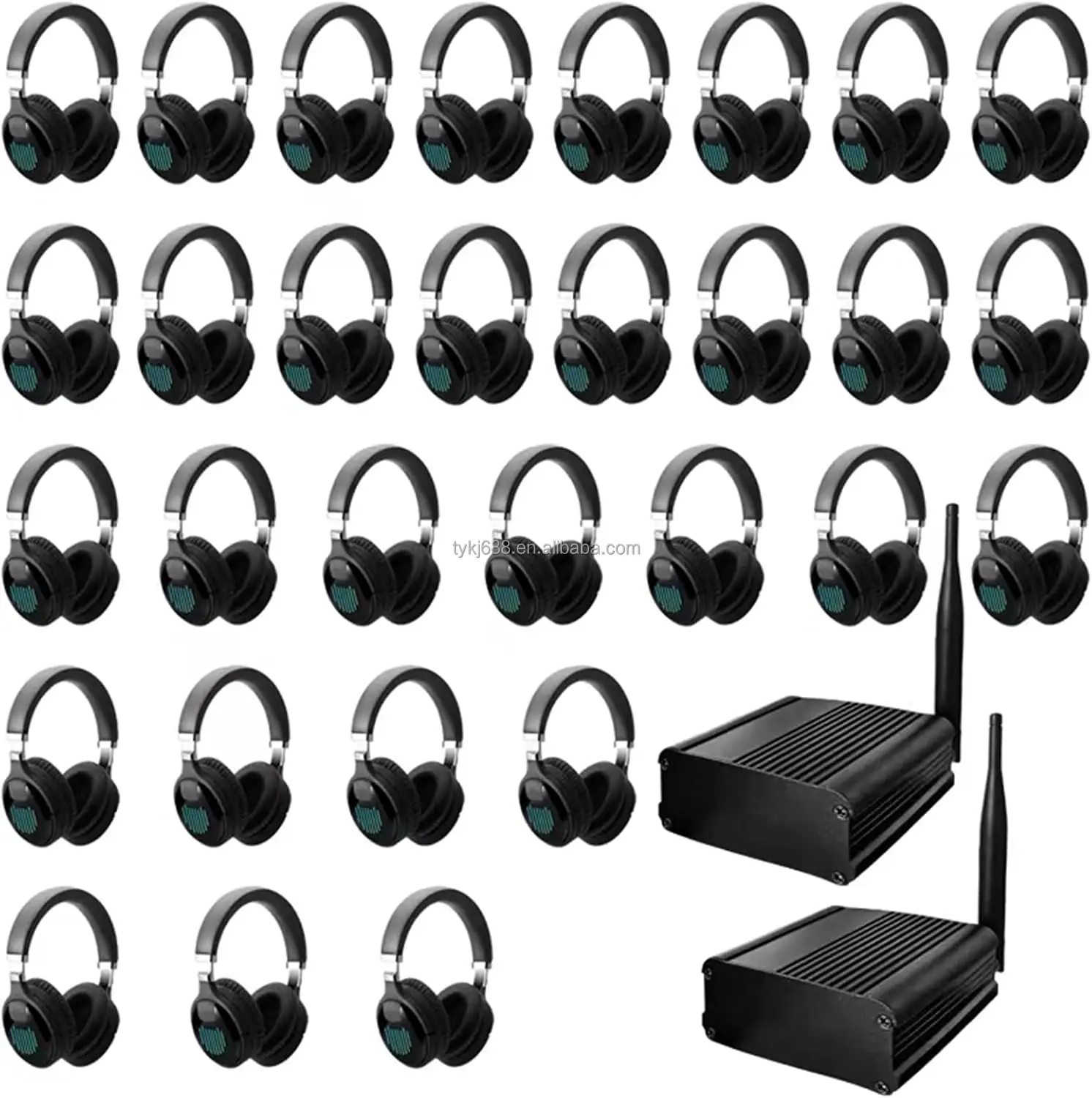 High Quality Silent Disco Headphones Silent Party Headset Silent disco headphone and transmitter 10 Headphones and 1Transmitters