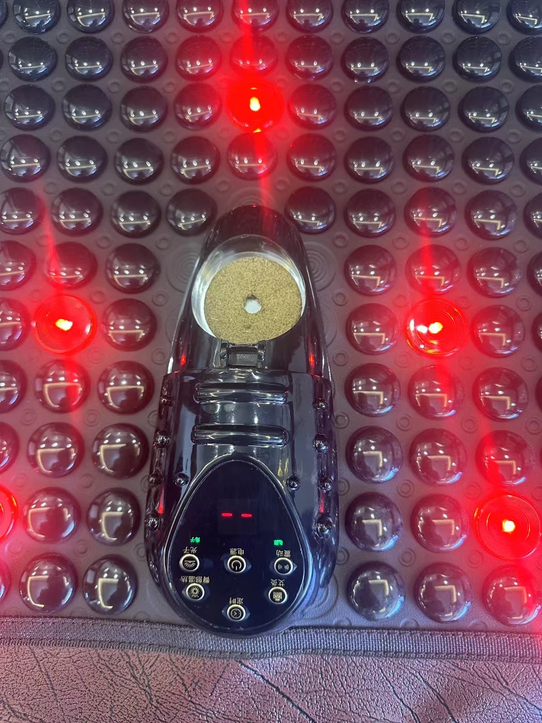 High quality Red clay infrared tourmaline ball photon mat made from Korea  back with sit whole mat