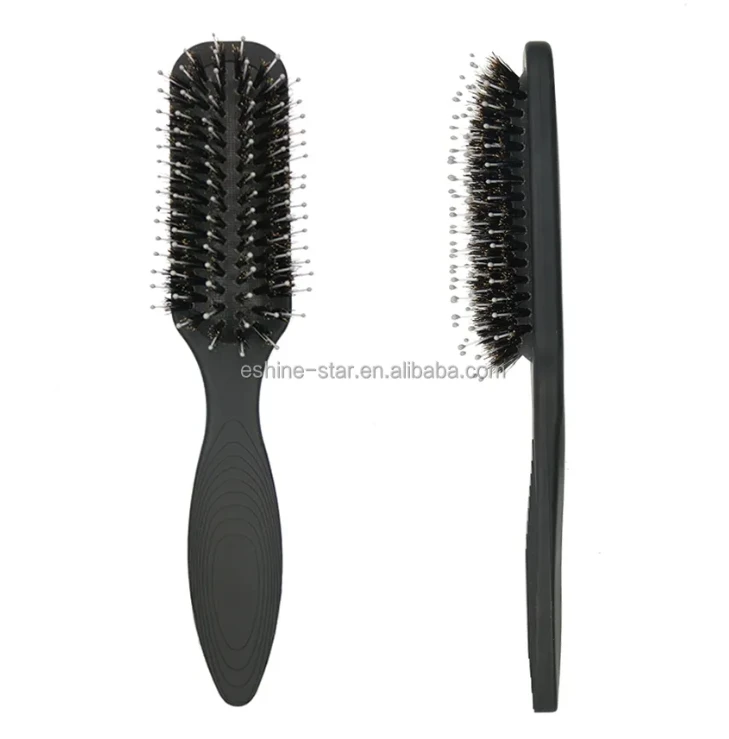 Manufacturers Plastic Comb Nylon Logo Custom Barber Flexible Extension Wet Curly Wig Denman Hair Detangle Brush