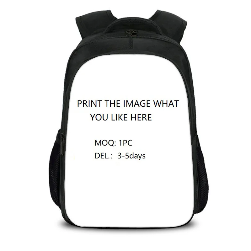 MOQ 1 pc custom design polyester students children school bags students backpack printing bookbags for teens girls and boys