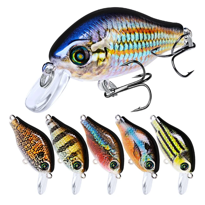HAWKLURE Crankbait Fishing Lure 5.2cm 8.5g hard bait Minnow Wobblers Artificial bait swimbait Crank Lure Crazy