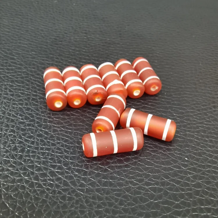 Red Agate Carnelian Cylinder Beads For Making Jewelry