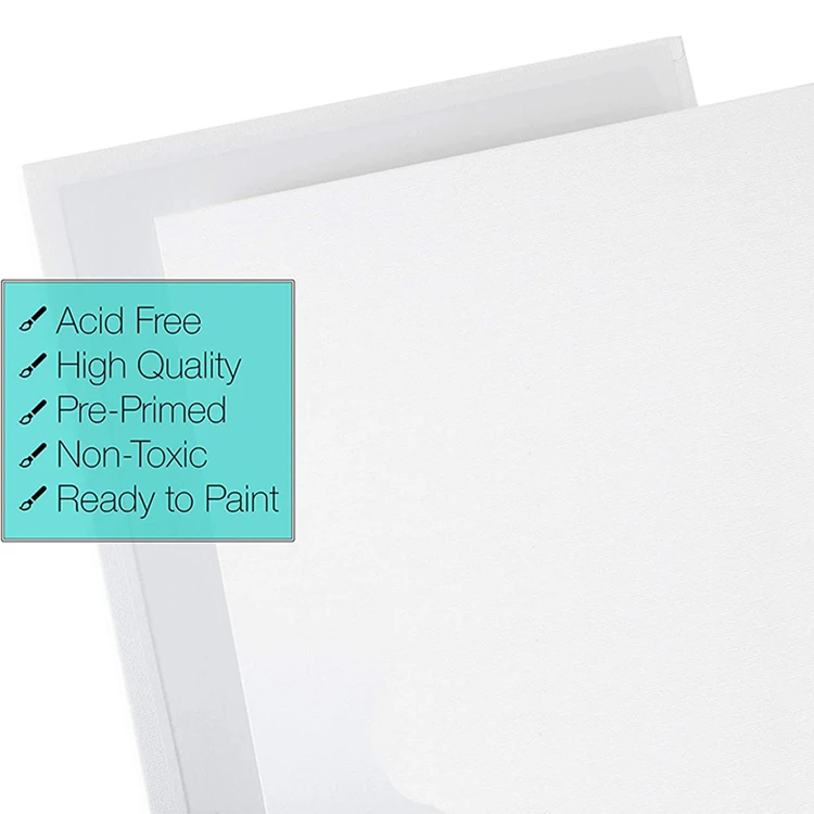 Blank Art Set 100% Cotton 280gsm Canvas Boards Fabric Painting
