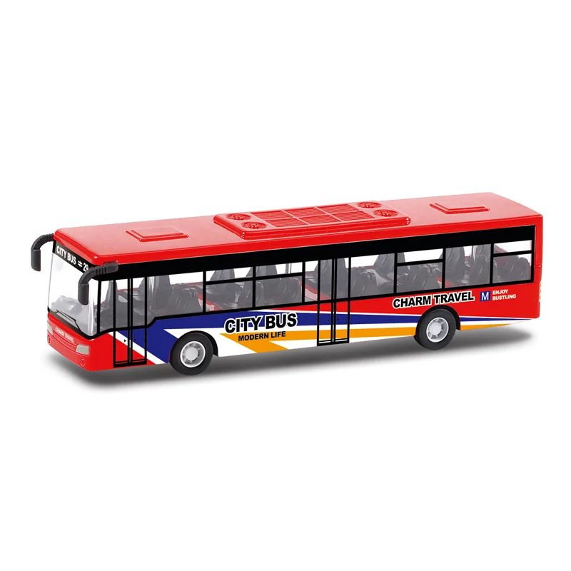 1:43 NEW Pull-back alloy city Little bus toy logo customization OEM ODM Diecast Model Car for Boy toy vehicle Juguetes PASS COC