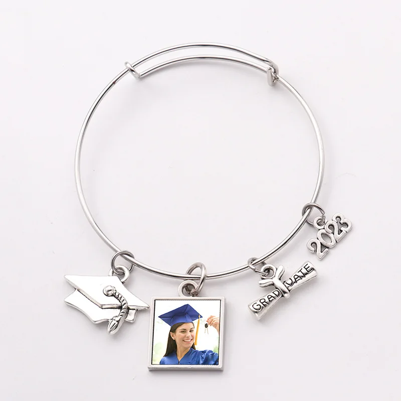 Wholesale factory 2023 sublimation blank graduation bracelet zinic alloy Blank sublimation graduation bracelets