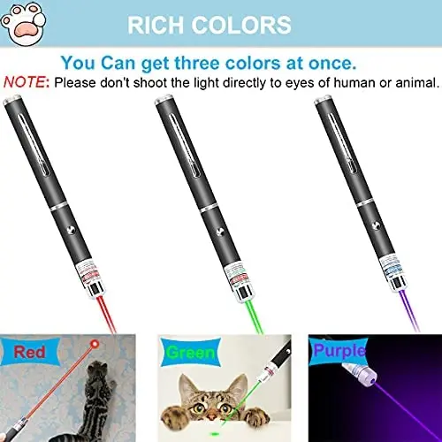 Wholesale Pet Cat Toys Products Purple Green Red Interactive Pet Cat Laser Pointer Toys Interactive for Cats