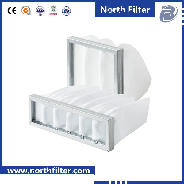 Construction HVAC filtration synthetic bag pocket air filter