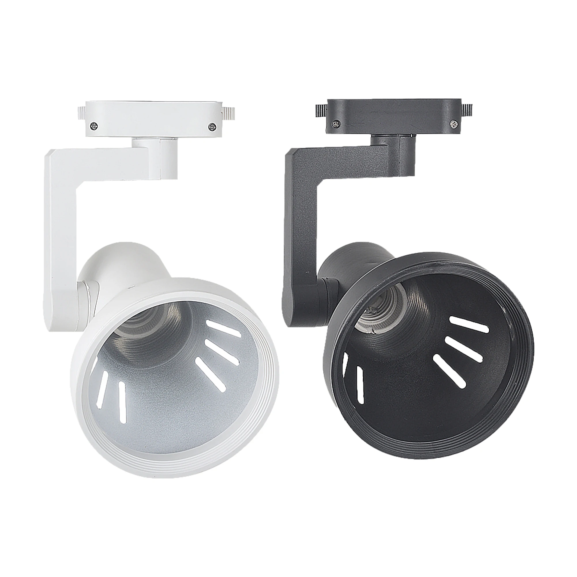 
JHOW KP9 High Quality Track Light iron LED Housing Without Par30 Black and White Nine Holes Horn Shape Track Light Housing 