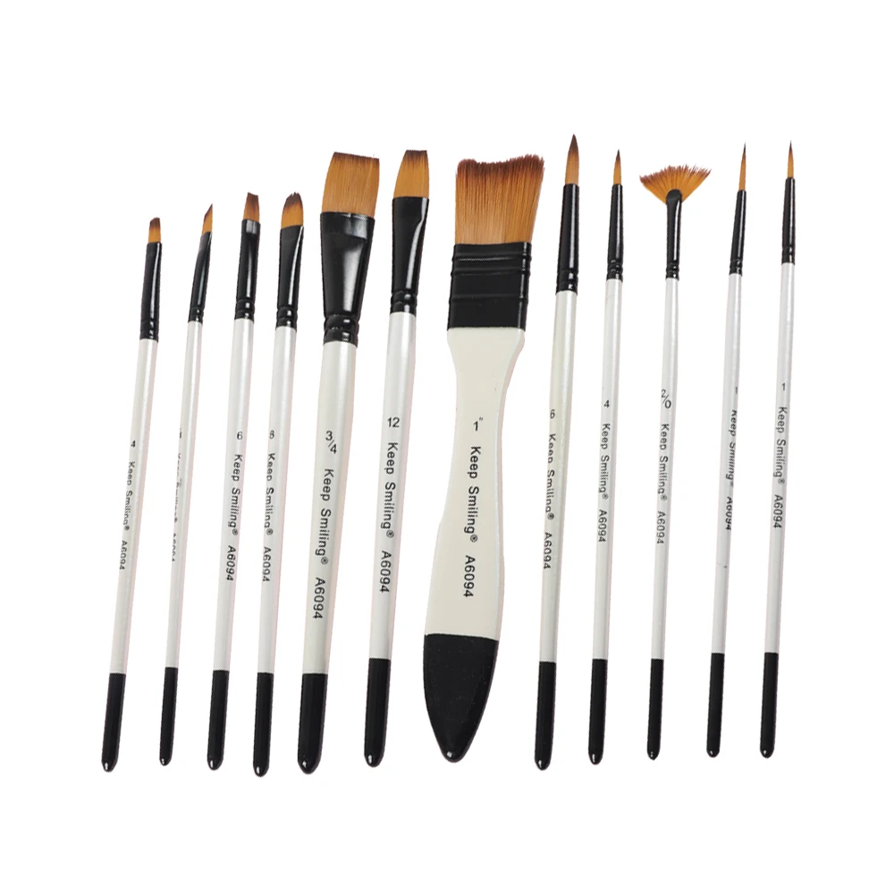 Haihui  Factory Oil Paint Artist Brushes Wholesale 12Pcs Set Artist Paint Brush Set oil acrylic painting art brushes with bag