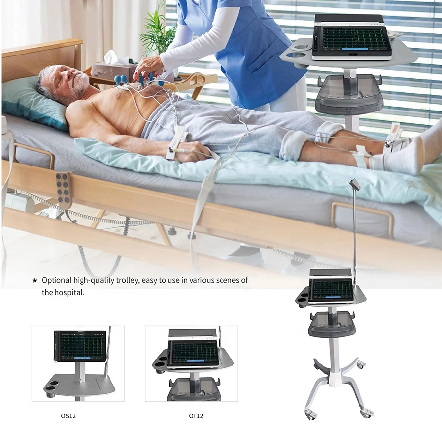 LEPU Hotsale ECG EKG macihne Good Price touch Screen electrocardiograph machine 12 channel touch screen