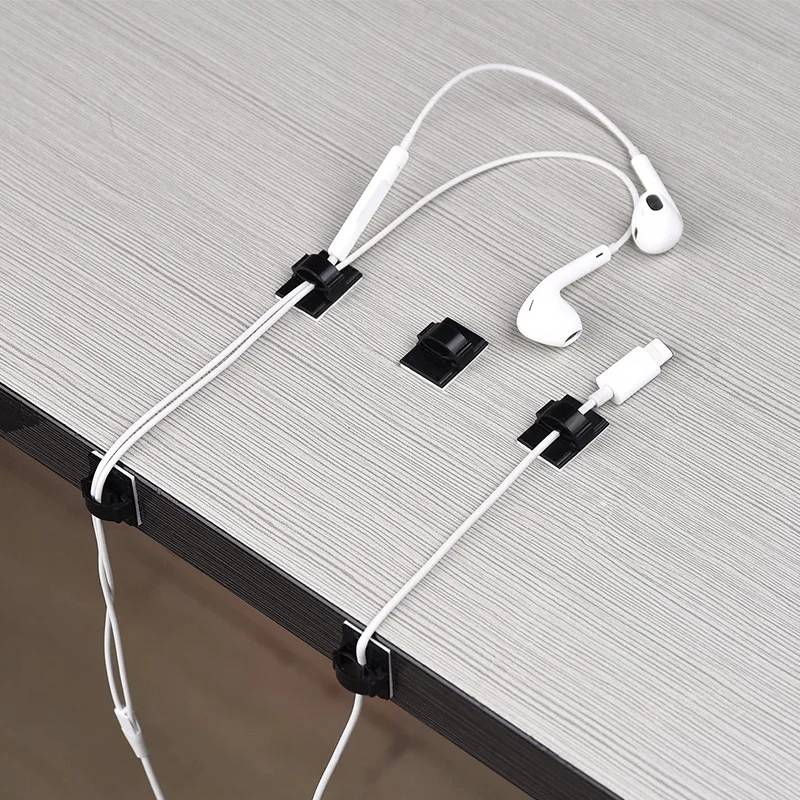 Self-adhesive Data Electronic Wire Organizer Storage Cable Clips Cord Organizer Wire Management Clips Desktop Management