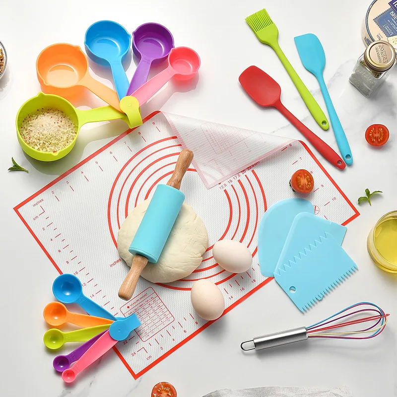 2024 Food Grade Safe Cookware Utensils Accessories Kids Baby Baking Cake Kit Tools Kits Real Cooking Set for