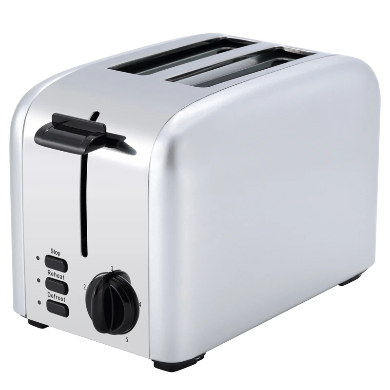 Тостер для домашнего использования, кухонный тостер из нержавеющей стали с 2 ломтиками, 2022