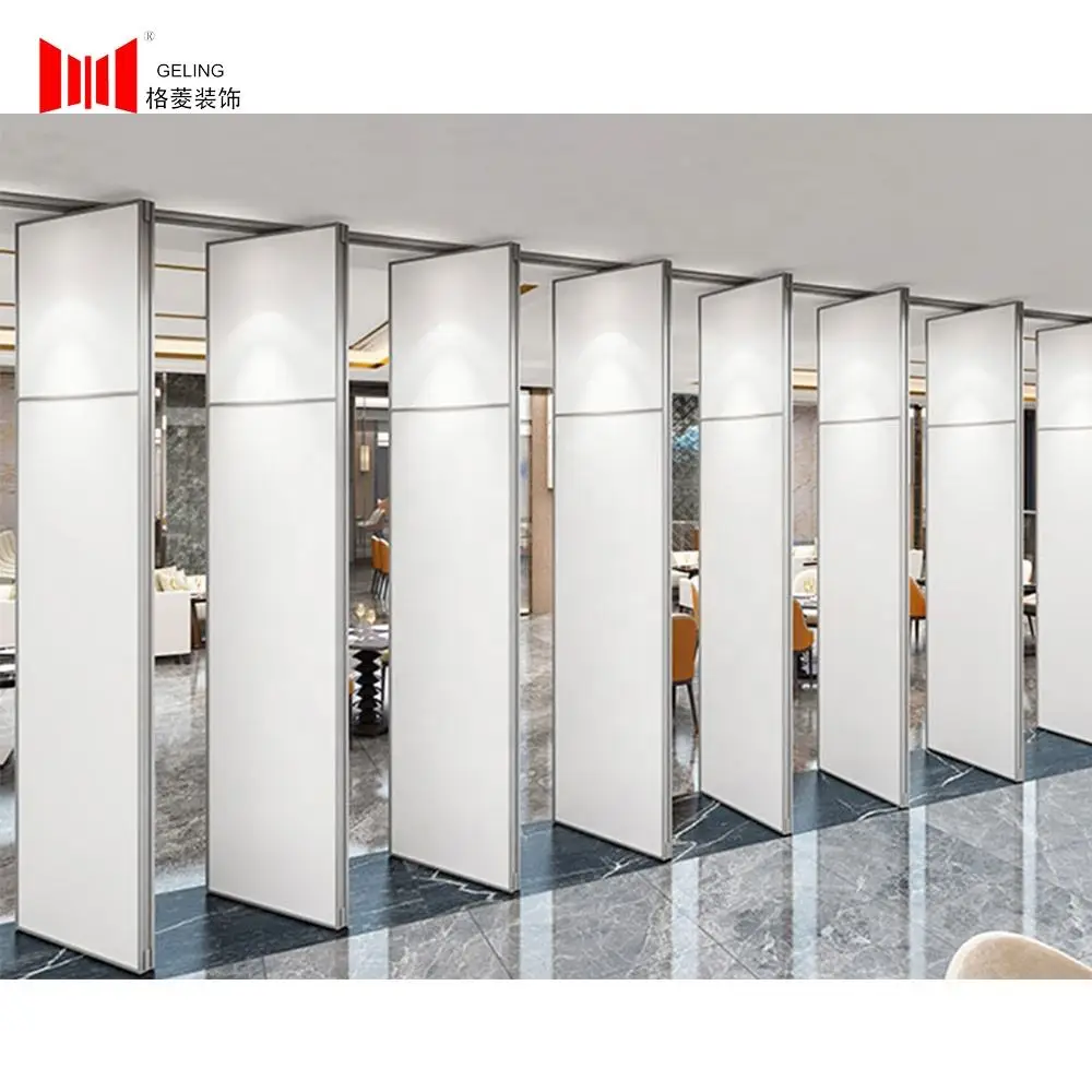 Hotel sliding folding soundproof operable wall partition cheap room partition aluminum frame movable partition wall restaurant