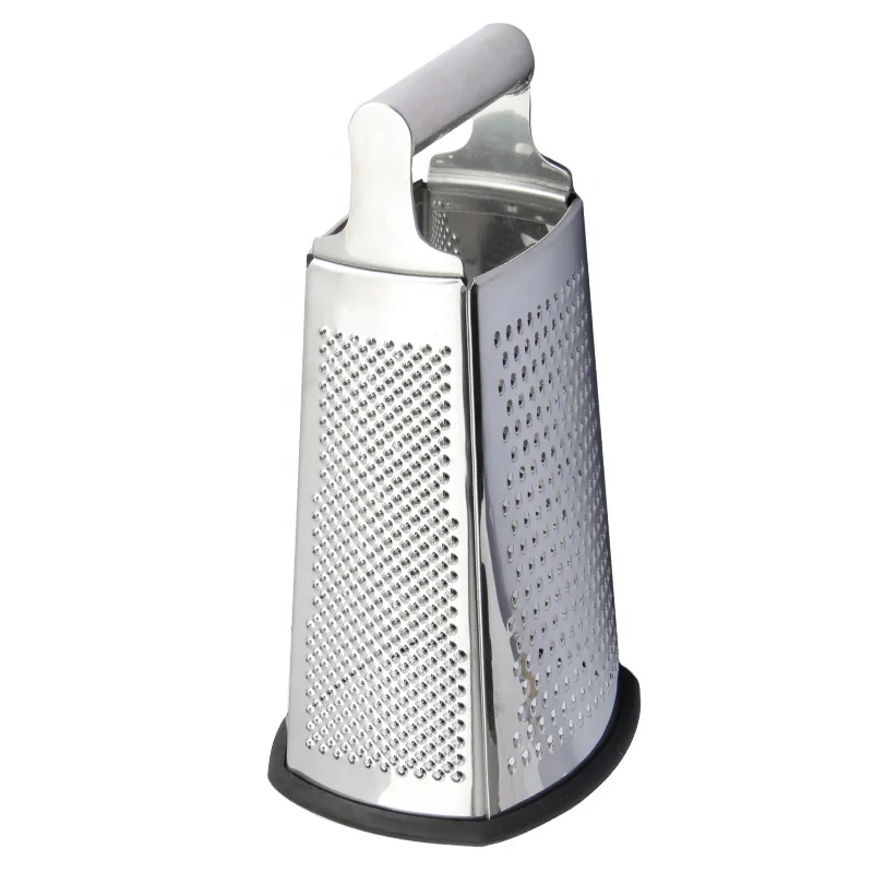 Black Stainless Steel Box Grater with 4 Sides Best for Parmesan Cheese Vegetable Grater