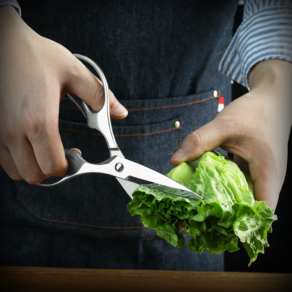 Ultra-Thin Exquisite Mirror Design Stainless Steel Kitchen Scissors for Home Kitchen Use Ultimate Cutting Tool for Vegetables