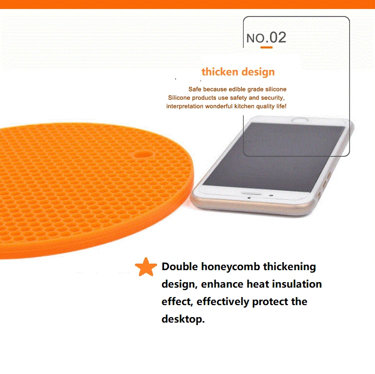 Kitchen Heat Resistance Silicone Trivet Mats Hot Potholders Set Non-slip Oven Mats Silicone Pot Holders Hot Dishes