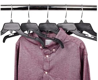 Hangon Plastic with Notches Shirt Hangers Plastic Hanger  Adjustable Clips