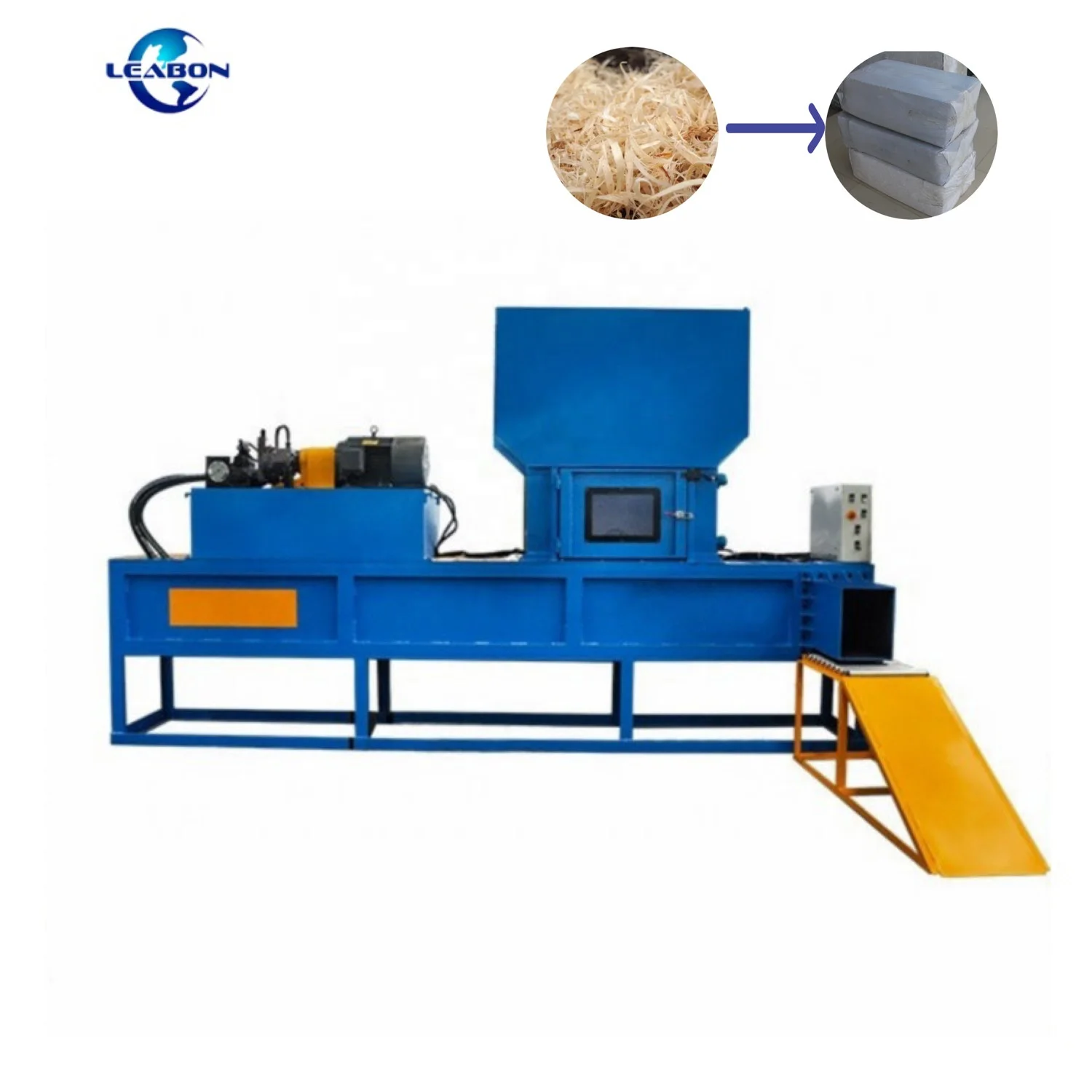 Sawdust Hydraulic Packing Machinery Automatic Bagging Baler Wood Shavings Hydraulic Compress Baler Machine