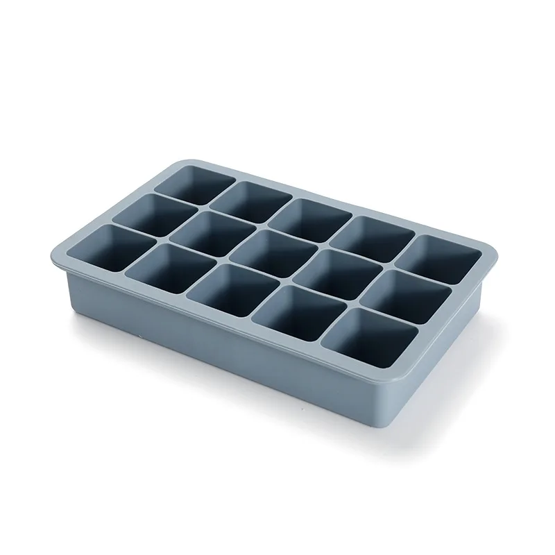 Stackable Ice Cube Trays with Custom Logo Imprint Silicone Ice Tray Set with SpillResistant Removable Covers