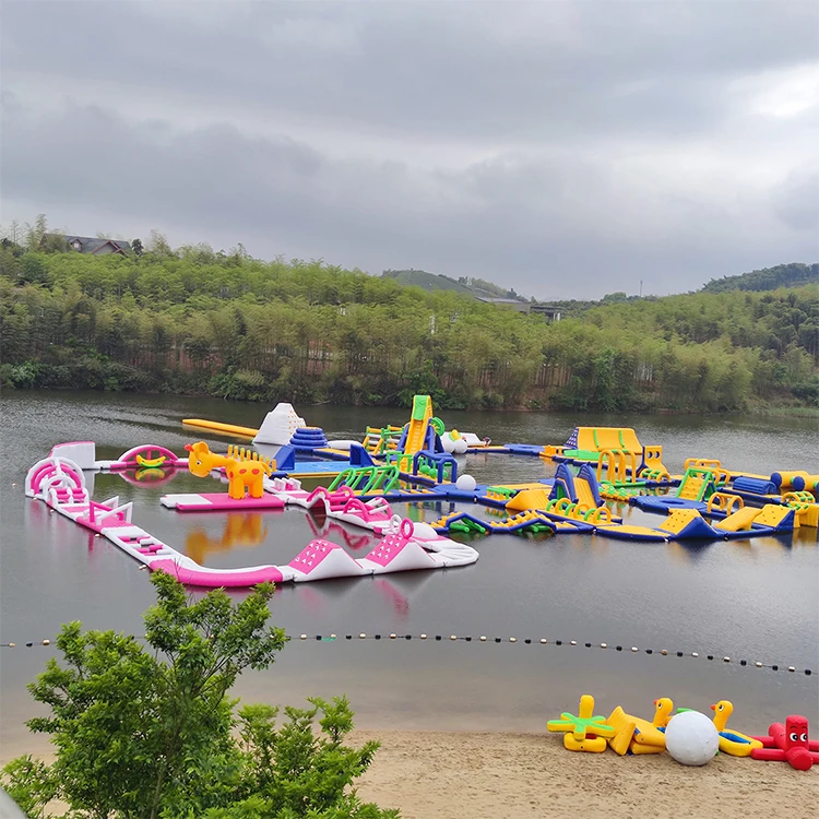 Professional Custom Inflatable Obstacles Floating Amusement Equipment Inflatable Water Playground For Adults and Kids