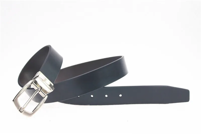 Hot Sell Reversible Pin Buckle Split leather White Black Genuine leather man belt