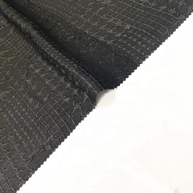ABAYA FABRIC MANUFACTURER SUPPLY New Variety of Polyester Jacquard Women Korean Black Abaya Fabric for Fashion Dress