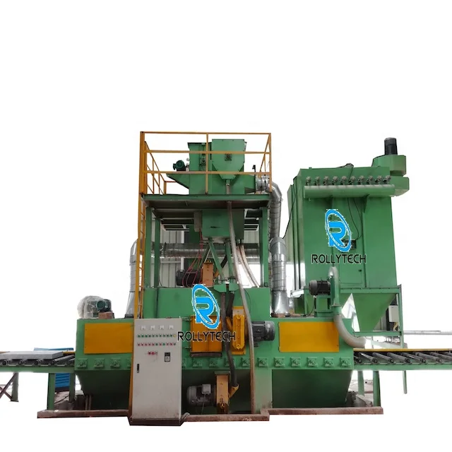 Stone Through Type Roller Conveyor Shot Blasting Machine For Granite Marble