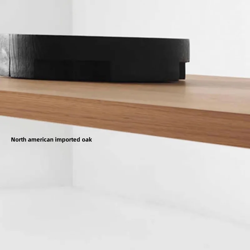 Modern Casual Solid Wood Conference Table Red Oak Log Dining Table for Home Long Workbench for Living Room Casual Desk