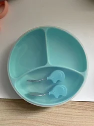 Divided Food Feeding Bowl Silicone Baby Dishes Kid Dinner Suction Baby Silicone Tableware Plate Bowl