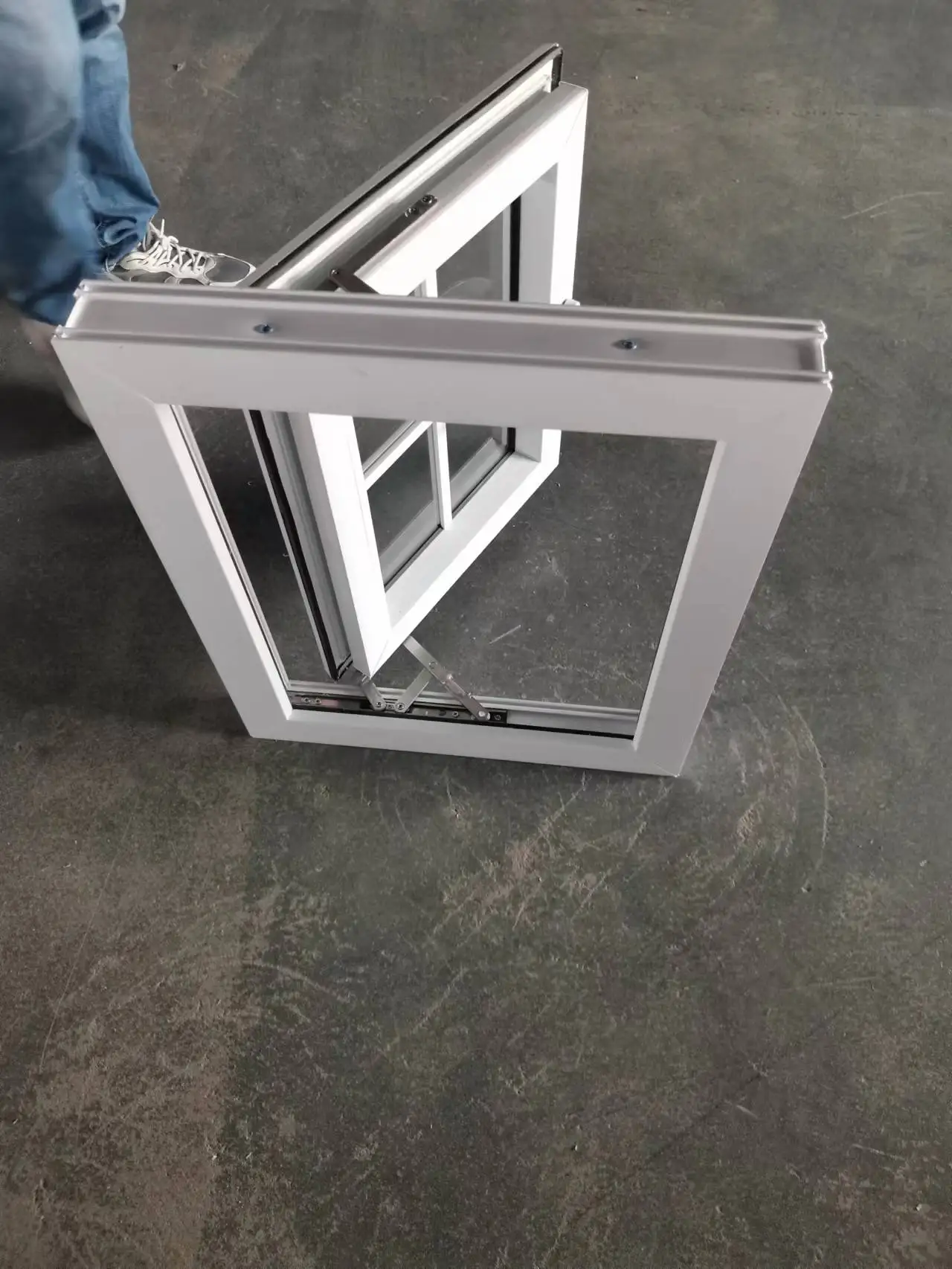 PVC Windows USA Standard Vinyl Profile UPVC Single Casement Window Design