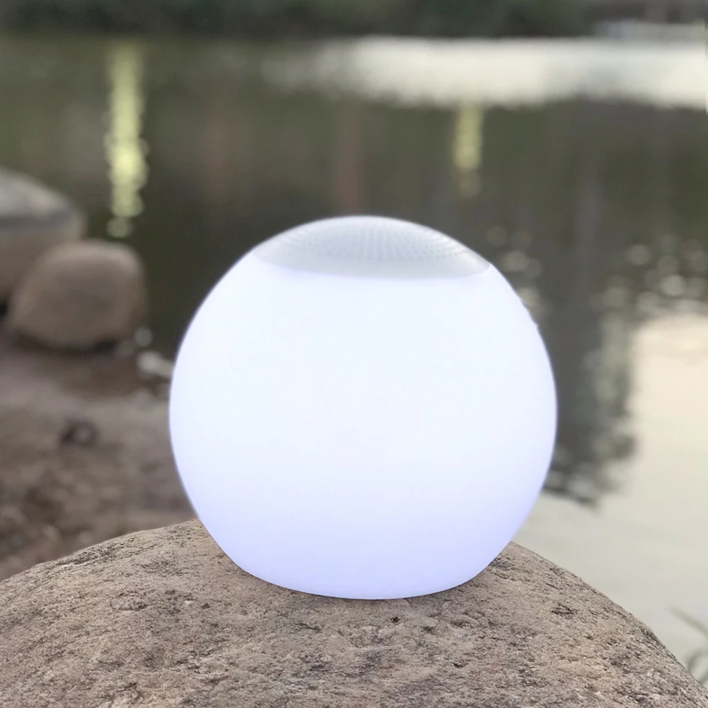 Custom Portable Garden Wireless Rechargeable Lighted Swimming Pool Balls Color Changing Glowing Led Bluetooth Speaker Ball Light