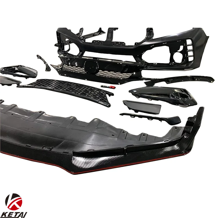 2020 Type-R Carbon Look Style Car Bumper Body Kit For HONDA CIVIC 2020-2022