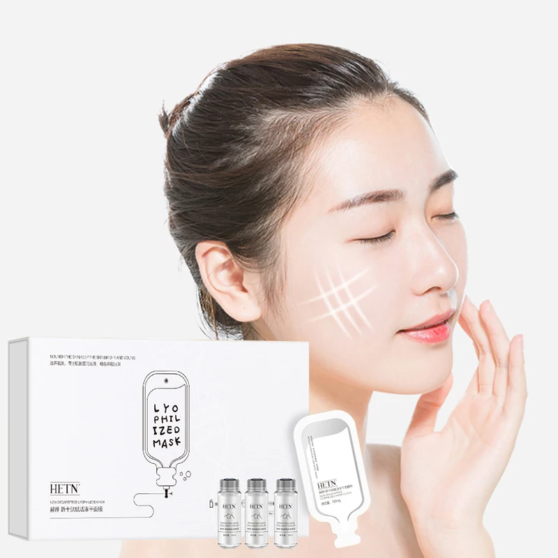 OEM Private Label Nourishing repairing brighten the skin new decapeptide lyophilized mask  for  facial Skin Care  products