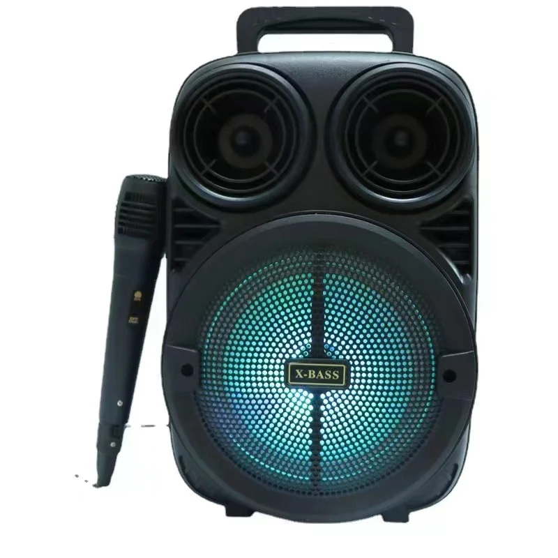 OEM Portable Card Wireless Speaker 6.5 Inch Wireless BT Subwoofer Speaker with Microphone Grip