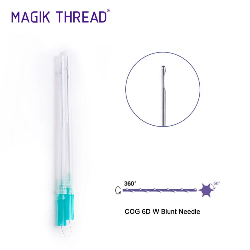 Medical products Cog 6D W Blunt 19G 100mm thread lift face pdo threadlift korea cannula plla suture