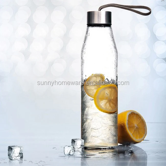 hand made stainless steel glass water bottle/drinking water glasses 500ml
