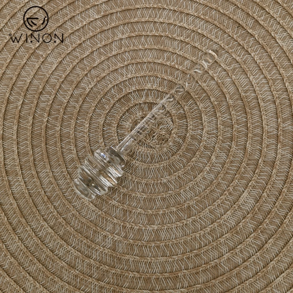 Wholesale Reusable Mini Transparent Clear Glass Coffee Jam Honey Stirring Mixing Stick Dipper for Honey Jar Bee jar