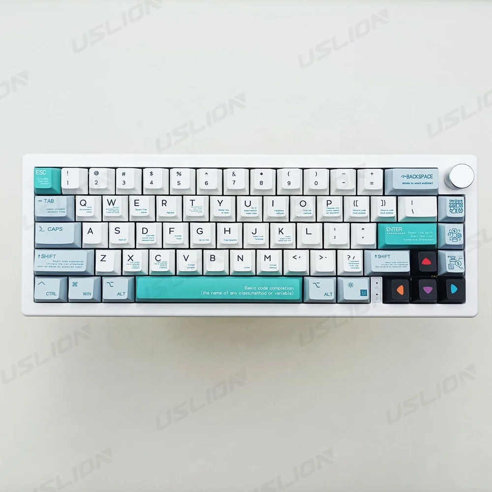 USLION 128 Keys PBT XDA Mechanical Keyboard Keycaps Set Anime Sublimation Artisan Cute Gradient Gaming Custom Keyboard Keycaps