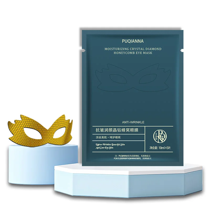 PUQIANNA Direct Manufacturer Moisturizing crystal diamond honeycomb Anti-wrinkle whitening beauty Eye mask