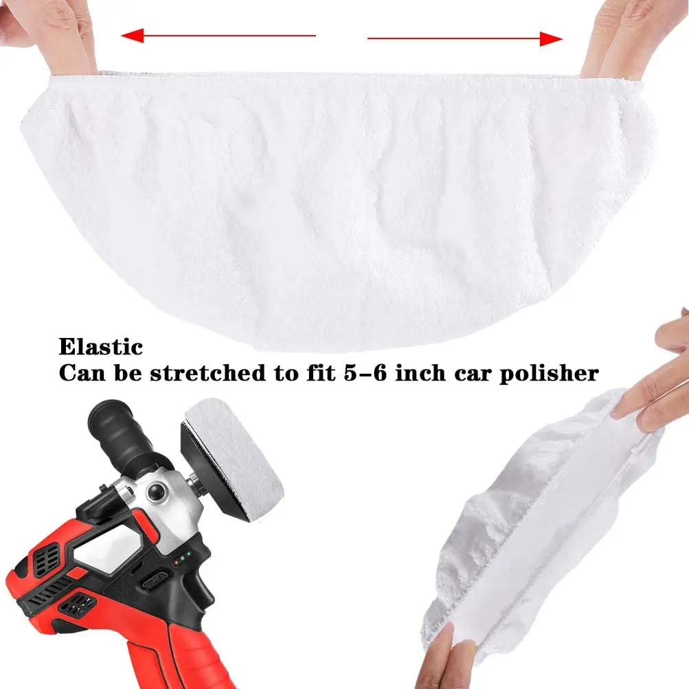 5-6 Inch Woollen Waxing Pads Buffer Pad Cover Polishing Bonnet For Car Waxing,Cleaning