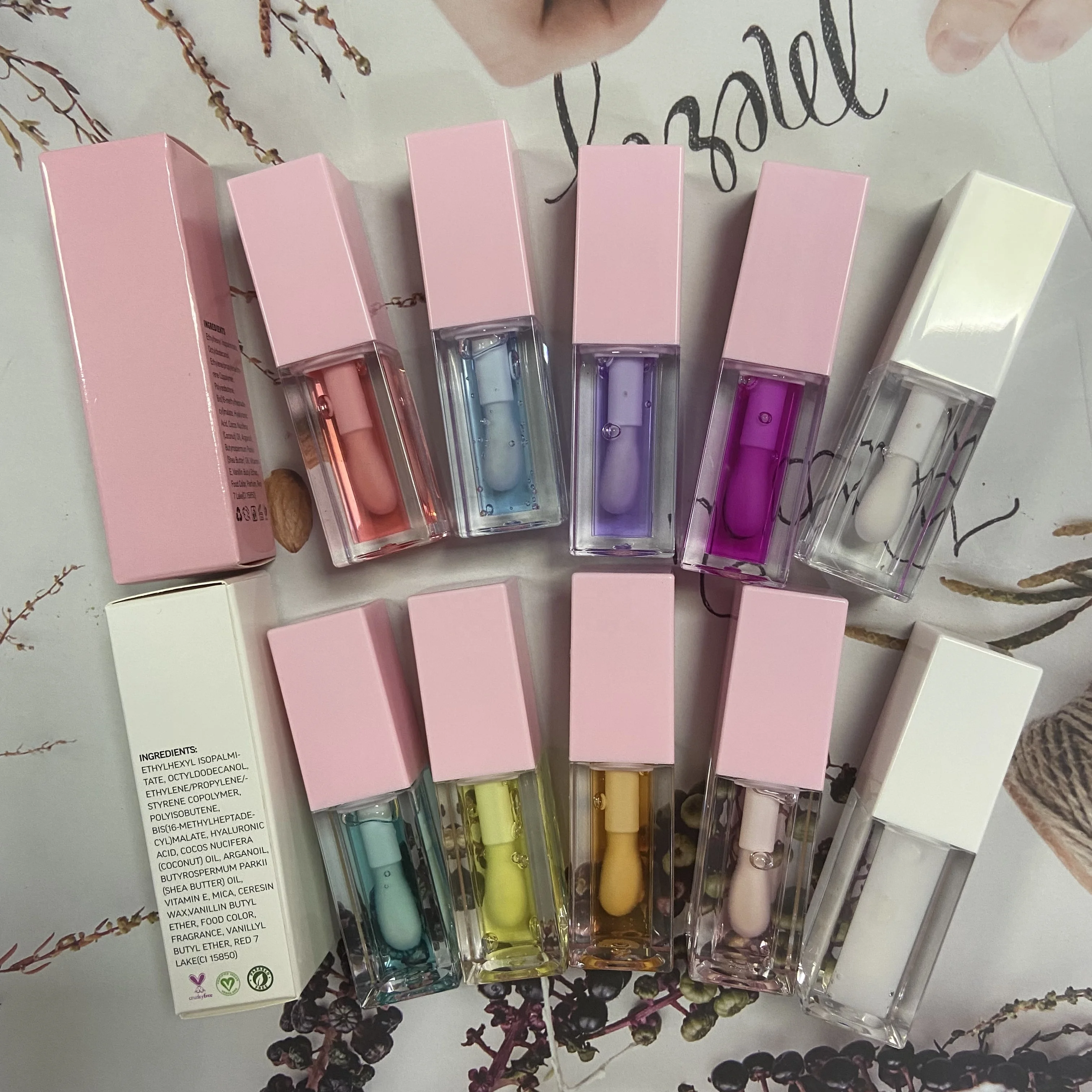 Clear Tinted Lip Balm Hydrating Lip Oil Plumping Lip Balm  Moisturizing Transparent Shiny for Girls Beauty