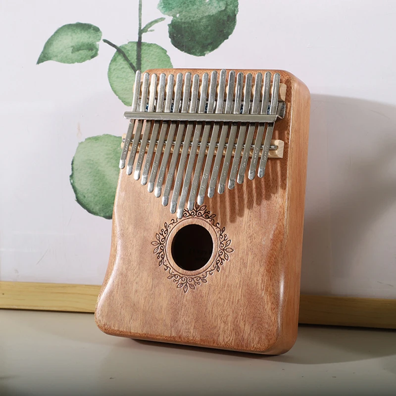 Thumb Piano Musical Instrument mahogany wood kalimba 17 key with accessories cheap price custom calimba