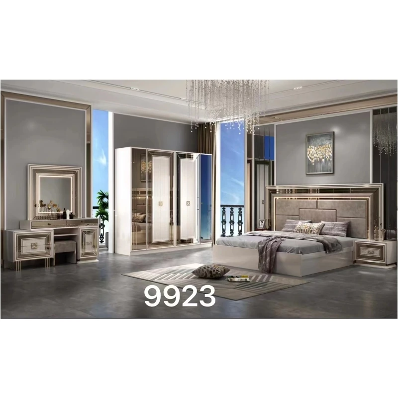 High level  Luxury Five pieces  Bedroom Furniture Bedroom Suit Bed Home Furniture Bedroom Set Standard Size