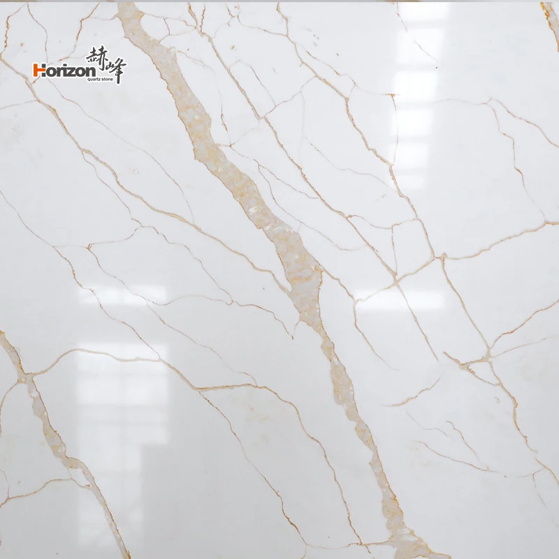 Hot sell calacatta quartz stone slab engineered quartz stone kitchen countertop price
