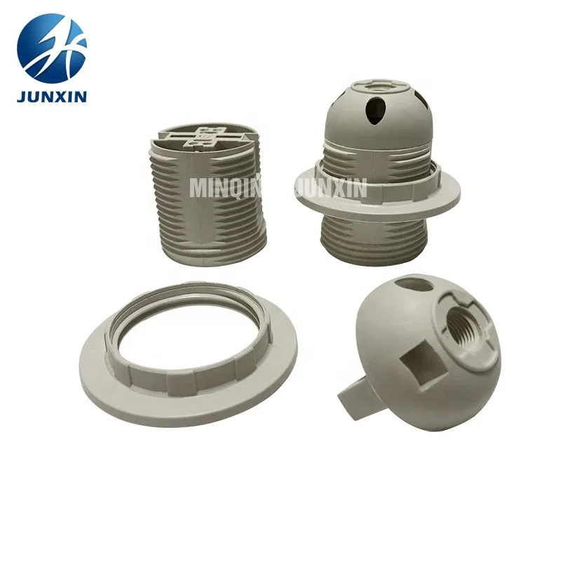 Hot Sell Bakelite thread light bulb socket vintage CE VED UL E14 E26 E27 E40 black white plastic lamp holder